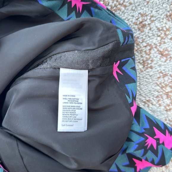 Kate Spade Saturday Pop Art Explosion Mini Skirt Green Hot Pink 00 - Picture 8 of 9